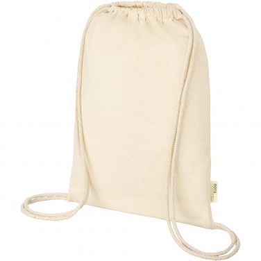 Logo trade promotional merchandise picture of: Orissa 140 g/m² organic cotton drawstring bag 5L