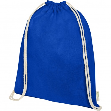 Logotrade promotional giveaway picture of: Orissa 140 g/m² organic cotton drawstring bag 5L