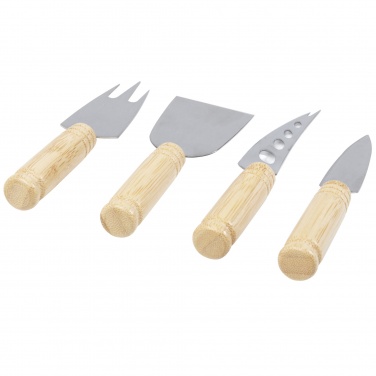 Logotrade promotional merchandise photo of: Cheds 4-piece bamboo cheese set