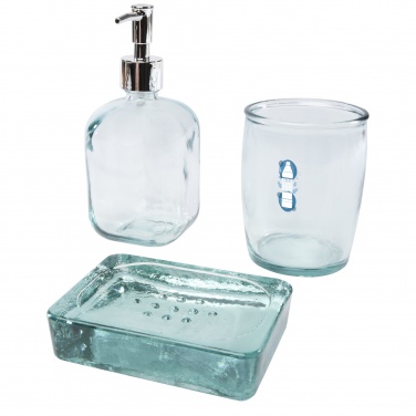 Logo trade promotional giveaways picture of: Jabony 3-piece recycled glass bathroom set