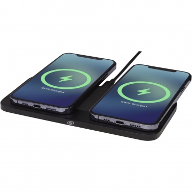 Logo trade corporate gift photo of: Hybrid 15W premium dual wireless charging pad