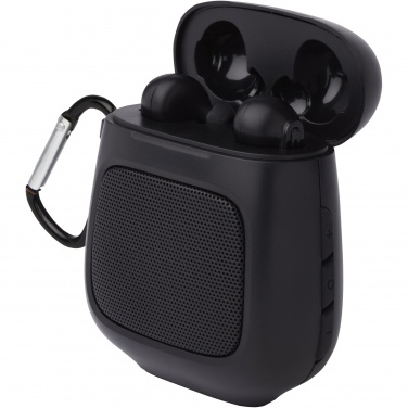 Logo trade promotional item photo of: Remix auto pair True Wireless earbuds and speaker