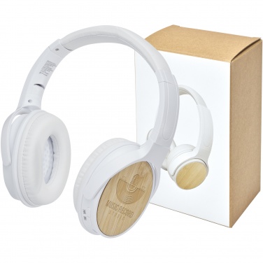 Logotrade business gifts photo of: Athos bamboo Bluetooth® headphones with microphone