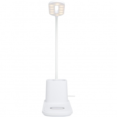 Logo trade promotional merchandise picture of: Bright desk lamp and organizer with wireless charger