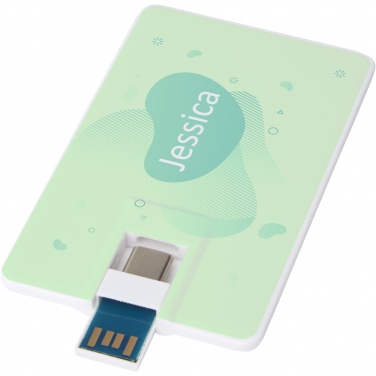 Logotrade corporate gift picture of: Duo slim 32GB USB drive with Type-C and USB-A 3.0