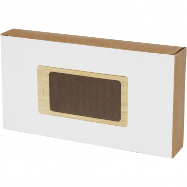 Logo trade promotional gifts picture of: Alata 8000 mAh bamboo solar power bank