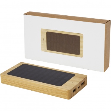 Logo trade advertising product photo of: Alata 8000 mAh bamboo solar power bank