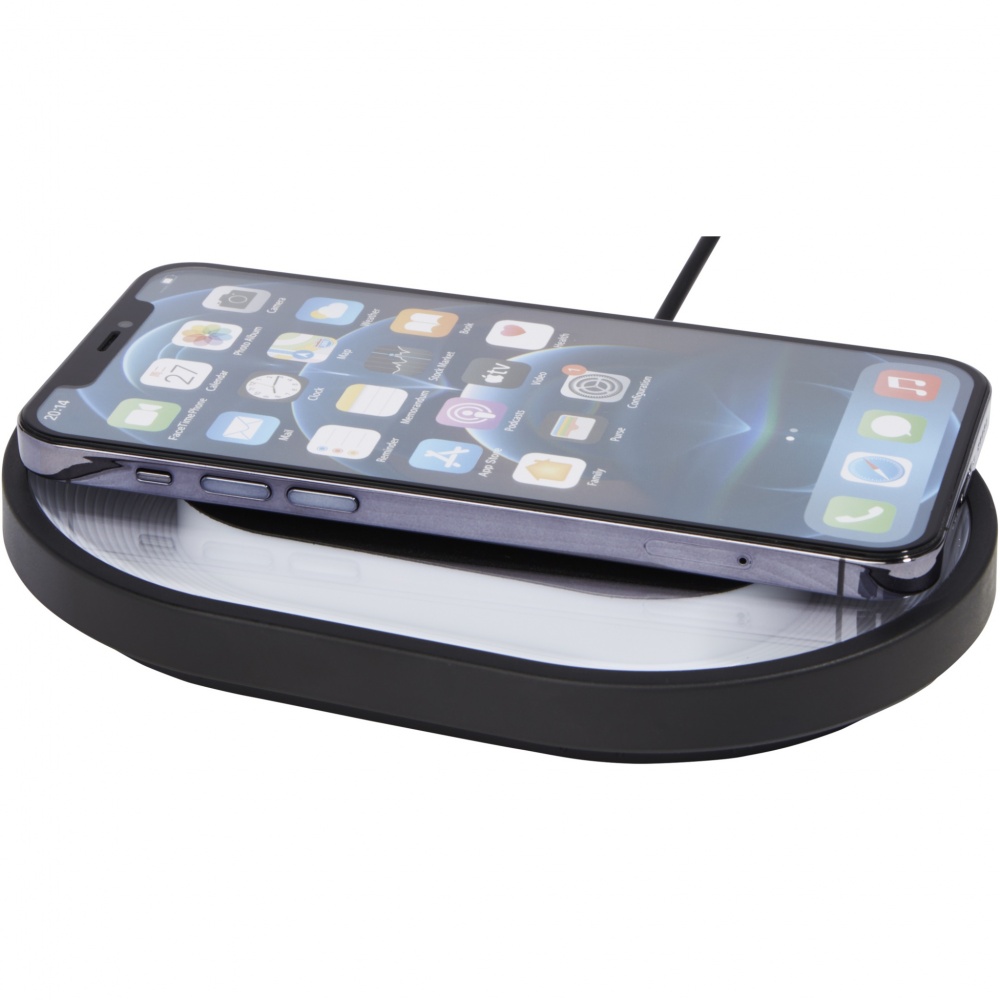 Logotrade business gift image of: Ray wireless charging pad with RGB mood light