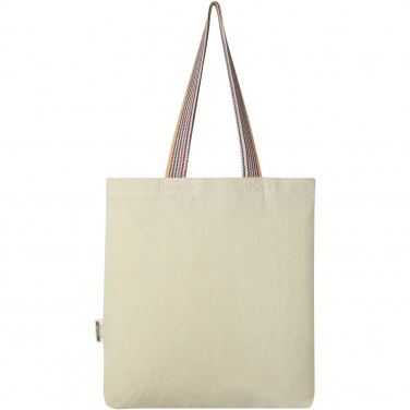 Logotrade promotional product picture of: Rainbow 180 g/m² recycled cotton tote bag 5L