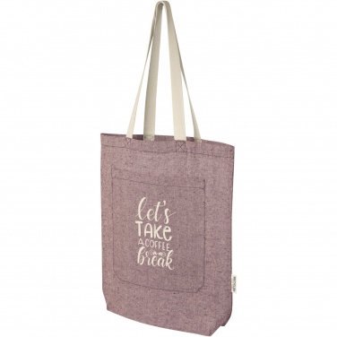Logotrade business gifts photo of: Pheebs 150 g/m² recycled cotton tote bag with front pocket 9L