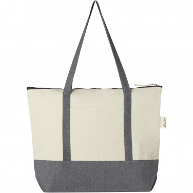 Logotrade promotional gifts photo of: Repose 320 g/m² recycled cotton zippered tote bag 10L