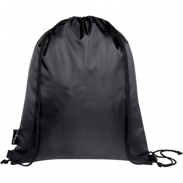 Logo trade promotional giveaways picture of: Ash recycled foldable drawstring bag 7L