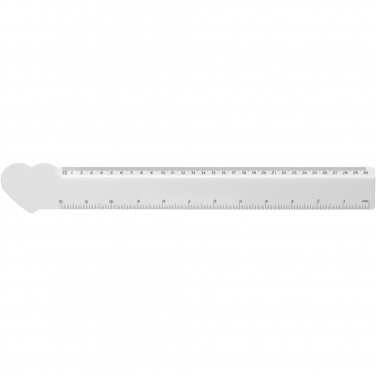 Logotrade promotional giveaway image of: Tait 30cm heart-shaped recycled plastic ruler
