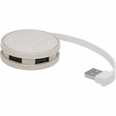 Logotrade business gifts photo of: Kenzu wheat straw USB hub