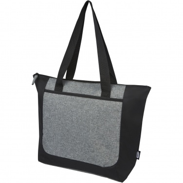 Logotrade business gifts photo of: Reclaim GRS recycled two-tone zippered tote bag 15L