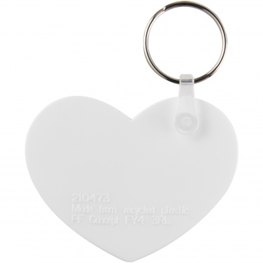 Logotrade promotional gift image of: Tait heart-shaped recycled keychain
