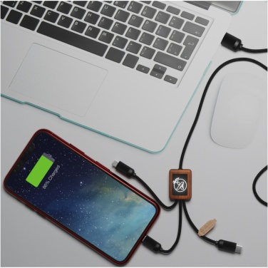 Logo trade promotional gifts picture of: SCX.design C29 3-in-1 bamboo cable