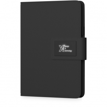 Logotrade promotional giveaway image of: SCX.design O16 A5 light-up notebook power bank