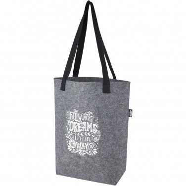 Logo trade advertising products image of: Felta GRS recycled felt tote bag with wide bottom 12L