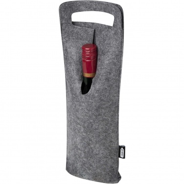 Logo trade promotional giveaways image of: Felta 75 cl GRS recycled felt wine bag