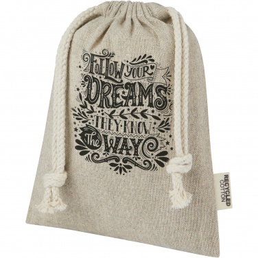Logotrade corporate gift picture of: Pheebs 150 g/m² GRS recycled cotton gift bag small 0.5L