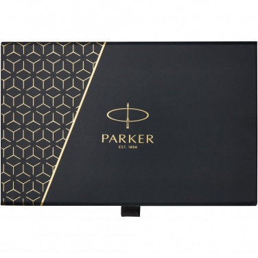 Logo trade promotional gifts picture of: Parker IM achromatic ballpoint and rollerball pen set with gift box