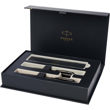 Logotrade business gifts photo of: Parker IM achromatic ballpoint and rollerball pen set with gift box