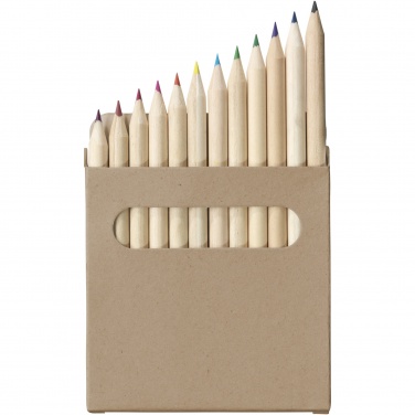 Logo trade corporate gifts image of: Artemaa 12-piece pencil colouring set