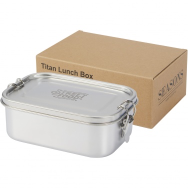Logo trade advertising product photo of: Titan recycled stainless steel lunch box