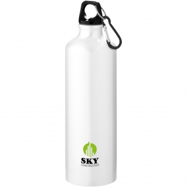 Logo trade advertising products image of: Oregon 770 ml RCS certified recycled aluminium water bottle with carabiner