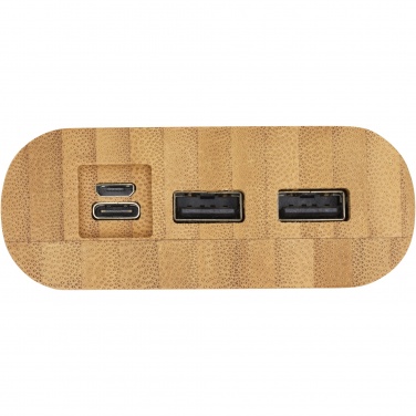 Logo trade promotional item photo of: Tulda 20.000 mAh bamboo power bank