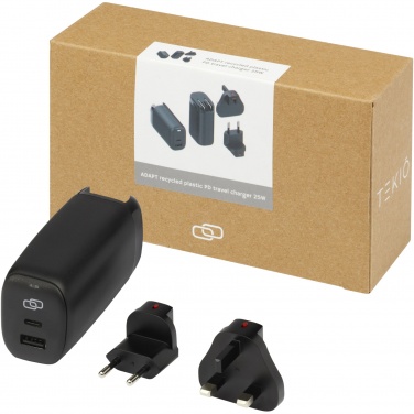 Logo trade promotional product photo of: ADAPT 25W recycled plastic PD travel charger