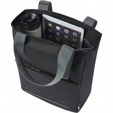 Logo trade promotional products image of: Aqua 14" GRS recycled water resistant laptop tote bag 14L