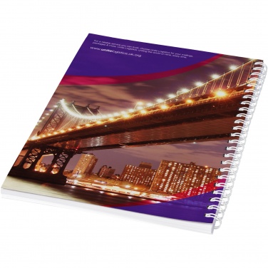 Logo trade promotional product photo of: Desk-Mate® A4 spiral notebook with printed back cover