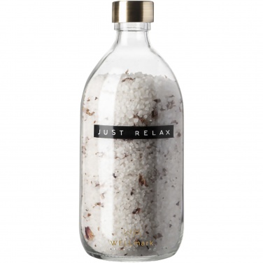 Logo trade corporate gifts image of: Wellmark Just Relax 500 ml bath salt - roses fragrance