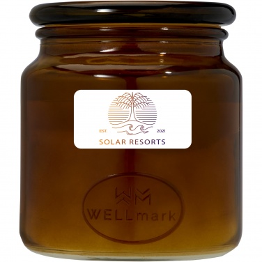 Logo trade promotional gift photo of: Wellmark Let's Get Cozy 650 g scented candle - cedar wood fragrance