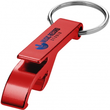 Logo trade promotional products picture of: Tao RCS recycled aluminium bottle and can opener with keychain 