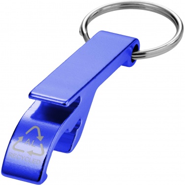 Logotrade advertising products photo of: Tao RCS recycled aluminium bottle and can opener with keychain 