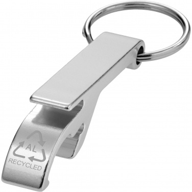 Logotrade promotional item picture of: Tao RCS recycled aluminium bottle and can opener with keychain 