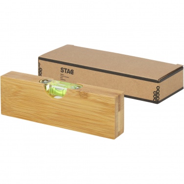 Logo trade promotional gifts image of: Flush bamboo spirit level with bottle opener