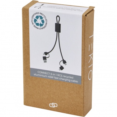 Logotrade promotional gift picture of: Connect 6-in-1 RCS recycled aluminium 45W quick charge & data transfer cable