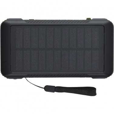 Logo trade promotional products image of: Soldy 10.000 mAh RCS recycled plastic solar dynamo power bank 