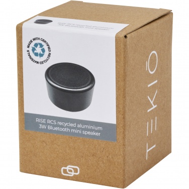 Logo trade advertising products picture of: Rise 3W RCS recycled aluminium Bluetooth® mini speaker 
