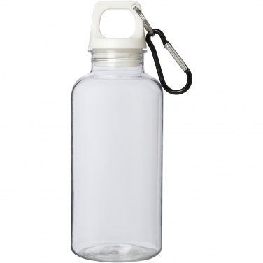 Logo trade promotional gift photo of: Oregon 400 ml RCS certified recycled plastic water bottle with carabiner
