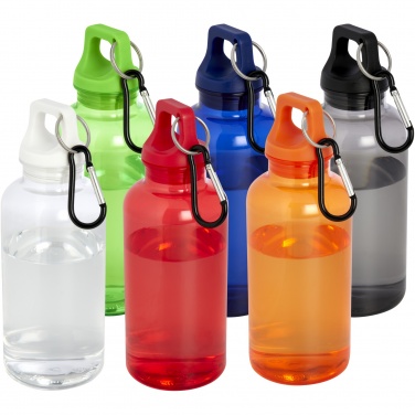 Logotrade promotional gift picture of: Oregon 400 ml RCS certified recycled plastic water bottle with carabiner