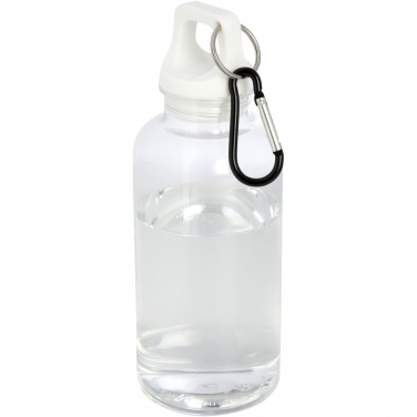 Logotrade promotional merchandise photo of: Oregon 400 ml RCS certified recycled plastic water bottle with carabiner
