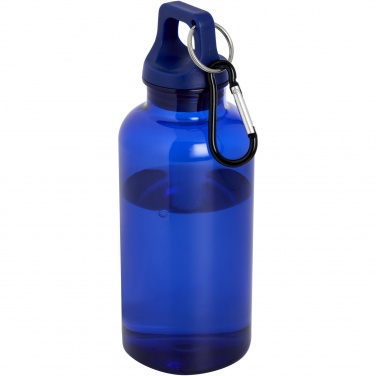 Logo trade corporate gifts image of: Oregon 400 ml RCS certified recycled plastic water bottle with carabiner