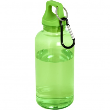 Logo trade corporate gift photo of: Oregon 400 ml RCS certified recycled plastic water bottle with carabiner