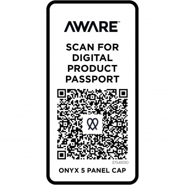 Logotrade promotional product picture of: Onyx 5 panel Aware™ recycled cap
