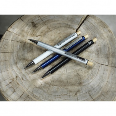 Logo trade promotional products image of: Cyrus recycled aluminium ballpoint pen (blue ink)